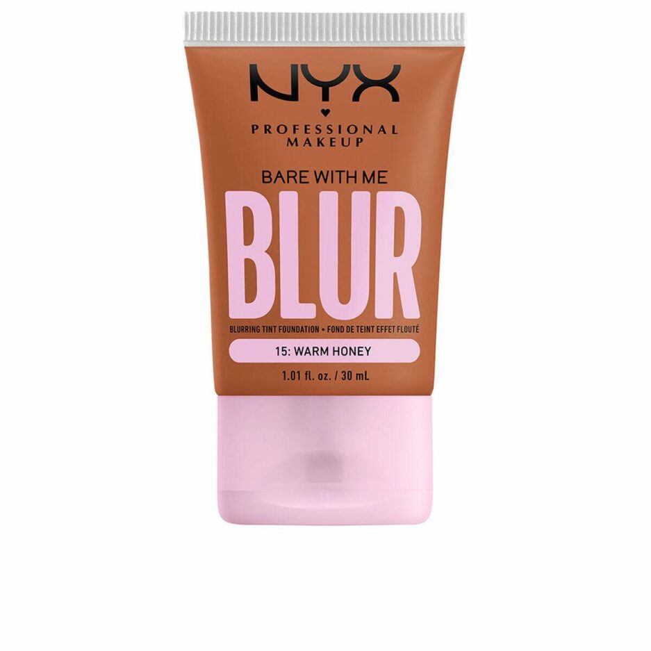 Cremet Make Up Foundation Nyx Bare With Me Blur Nordm 15 Warm Honey 30 Ml