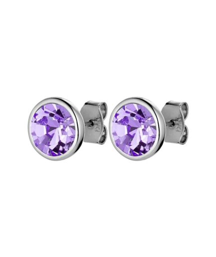 Dyrbergkern Dia Earring Color: Silver Purple Onesize Women