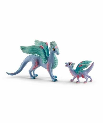 Action Figurer Schleich Flower Dragon With Its Little One