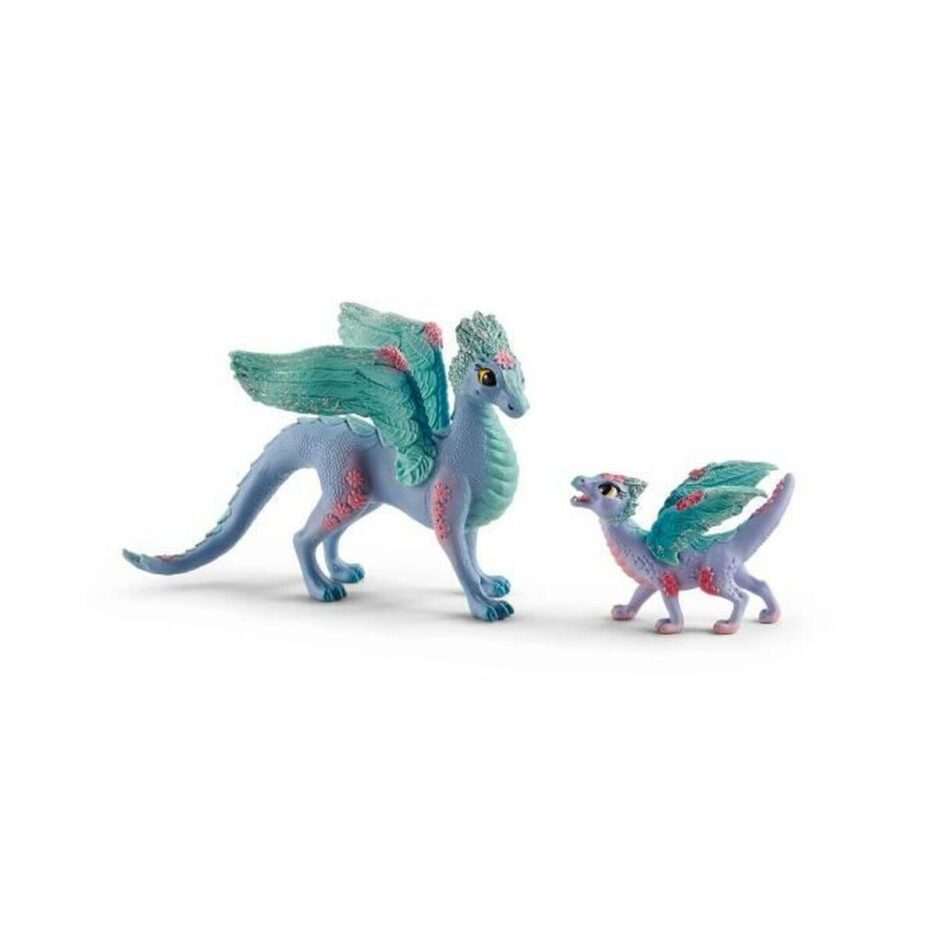 Action Figurer Schleich Flower Dragon With Its Little One